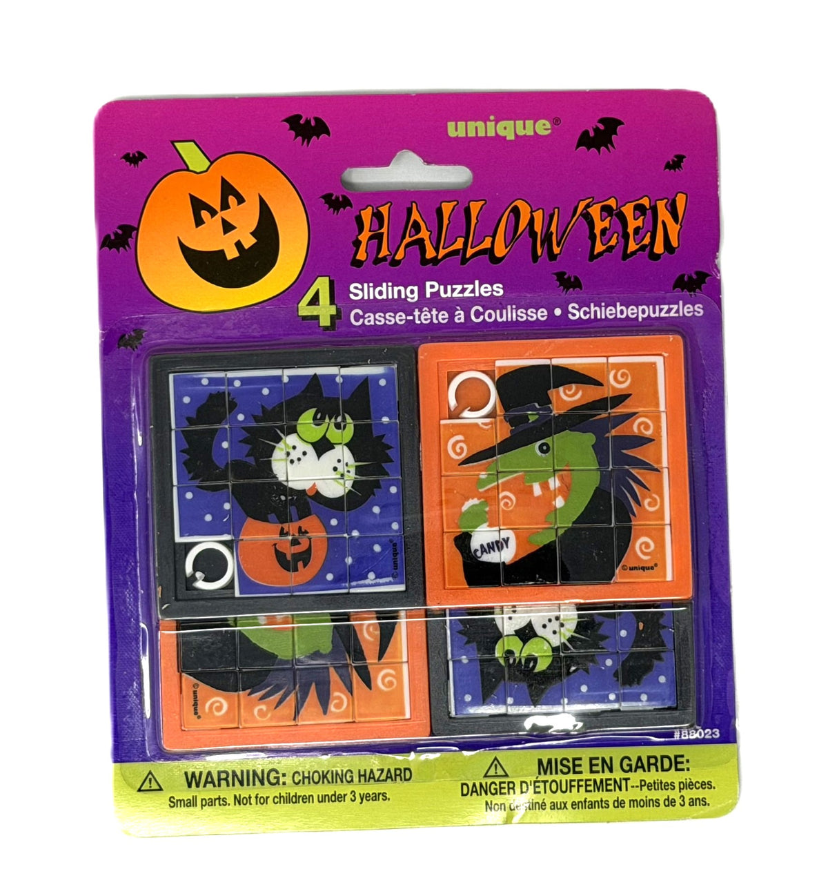 Unique Halloween Sliding Puzzles - 4 pack