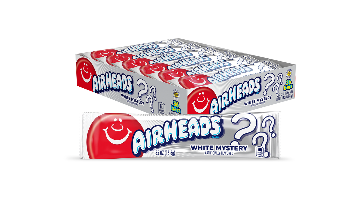 Grandpa Joe's Candy Shop - Airheads Bars White Mystery, .55oz Bars, 36t Case