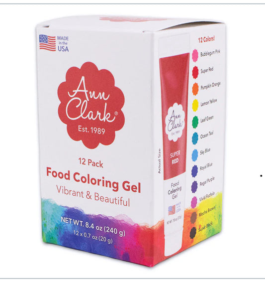 Ann Clark 12 pk Food Coloring Gel
