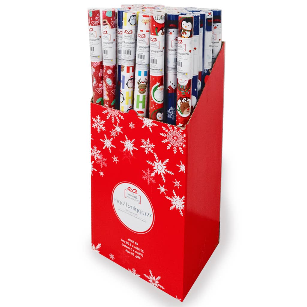 Angels Craft - Christmas Wrapping Paper Roll 70cm x 3m – 48 Rolls/PDQ