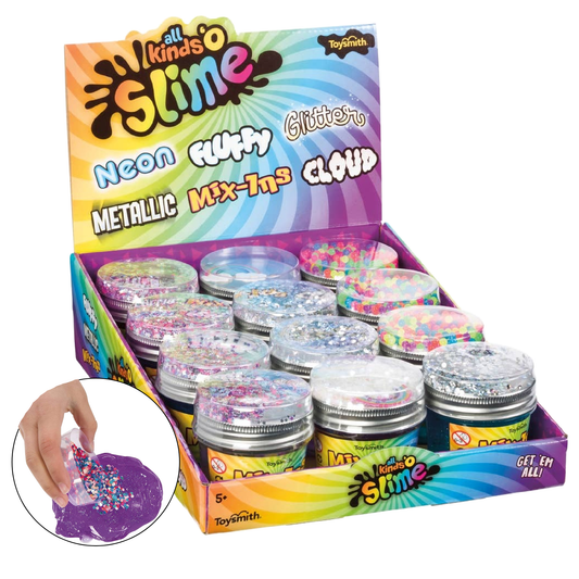 Toysmith - Mix-Ins Slime & Confetti Kit, Asst Styles/Colors, Party Gift