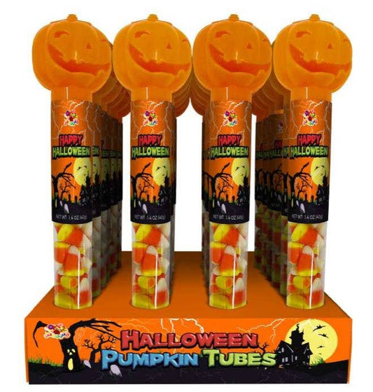 Grandpa Joe's Candy Shop - Pumpkin Tubes w/ Candy Corn, 1.4oz, 24ct