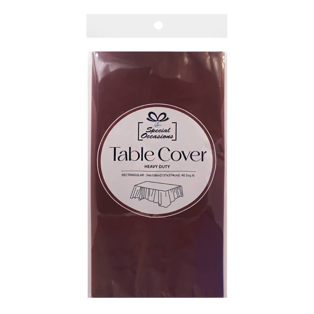 Angels Craft - Disposable Plastic Rectangle Tablecloth, 54 x 108 in: White