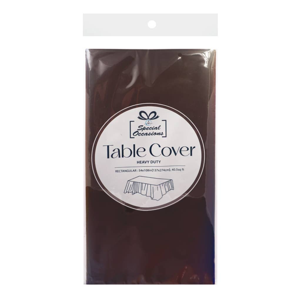 Angels Craft - Disposable Plastic Rectangle Tablecloth, 54 x 108 in: White