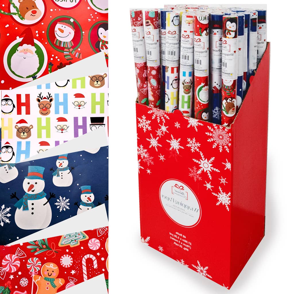 Angels Craft - Christmas Wrapping Paper Roll 70cm x 3m – 48 Rolls/PDQ