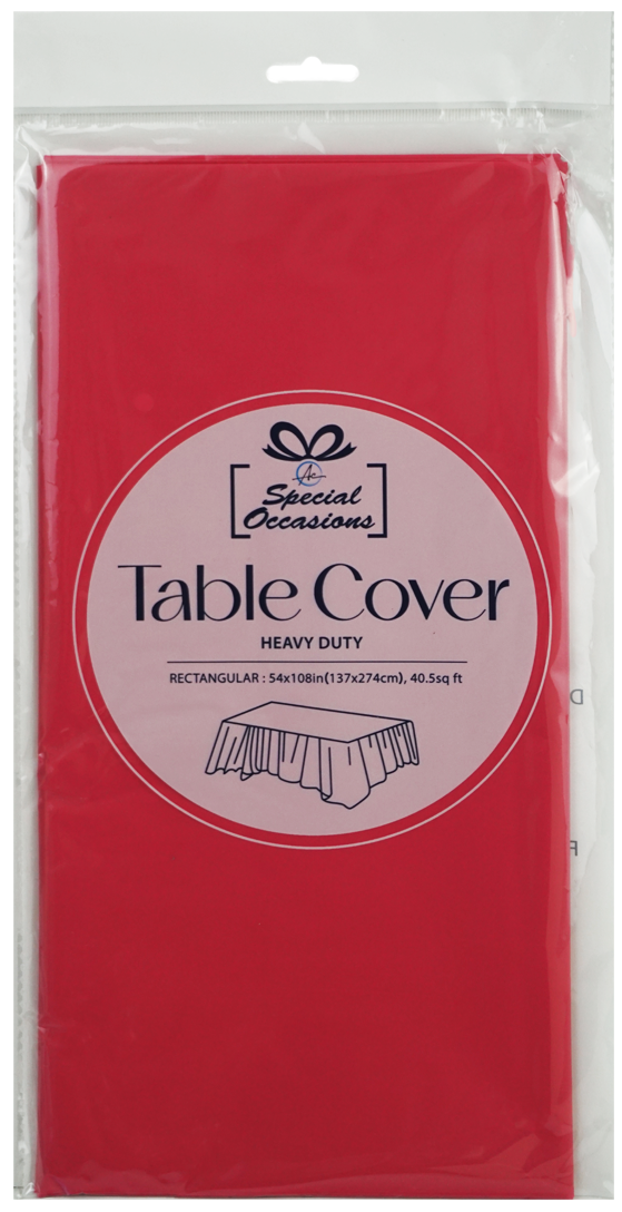 Angels Craft - Disposable Plastic Rectangle Tablecloth, 54 x 108 in: White