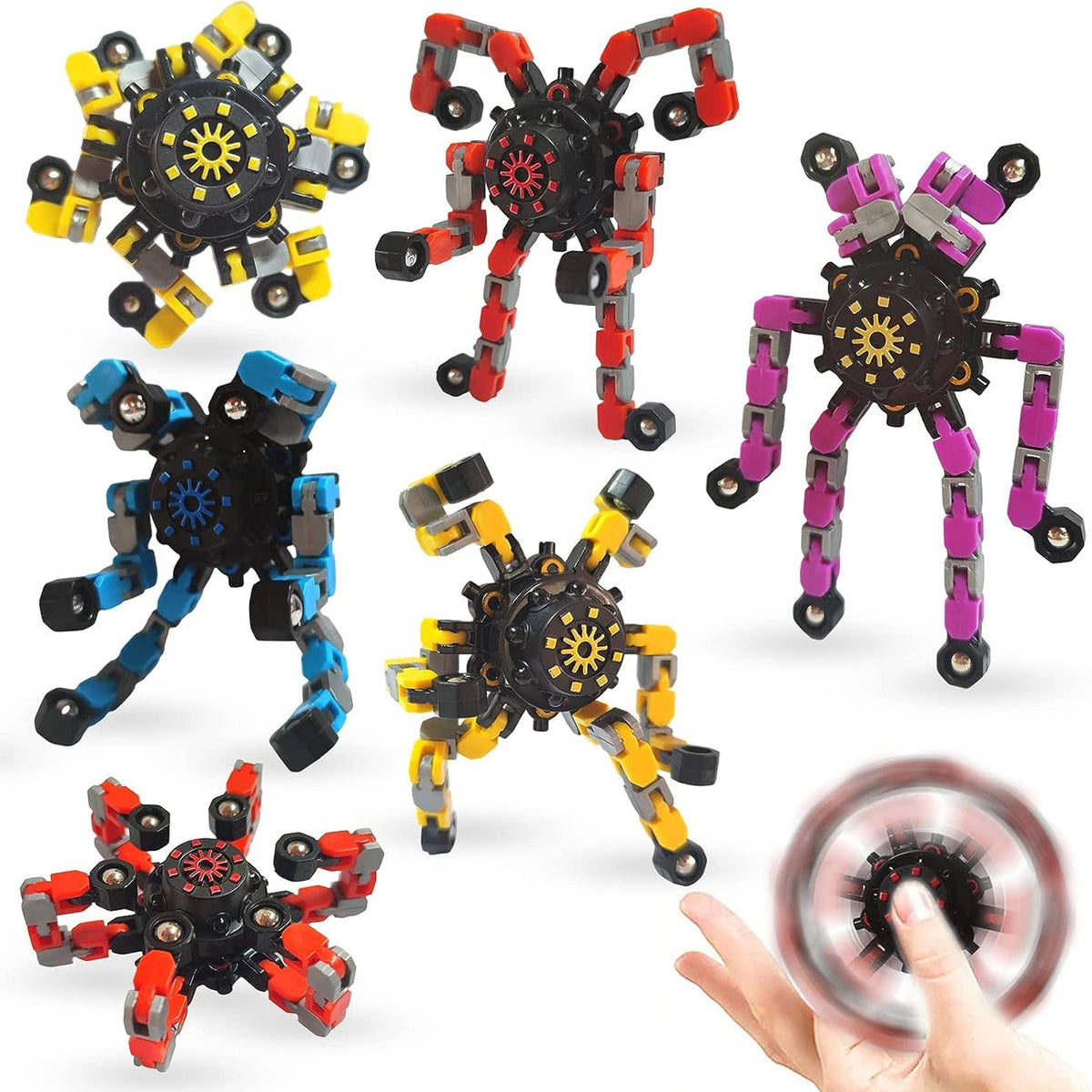 Deformable Transformable Robot Fidget Spinner Toy