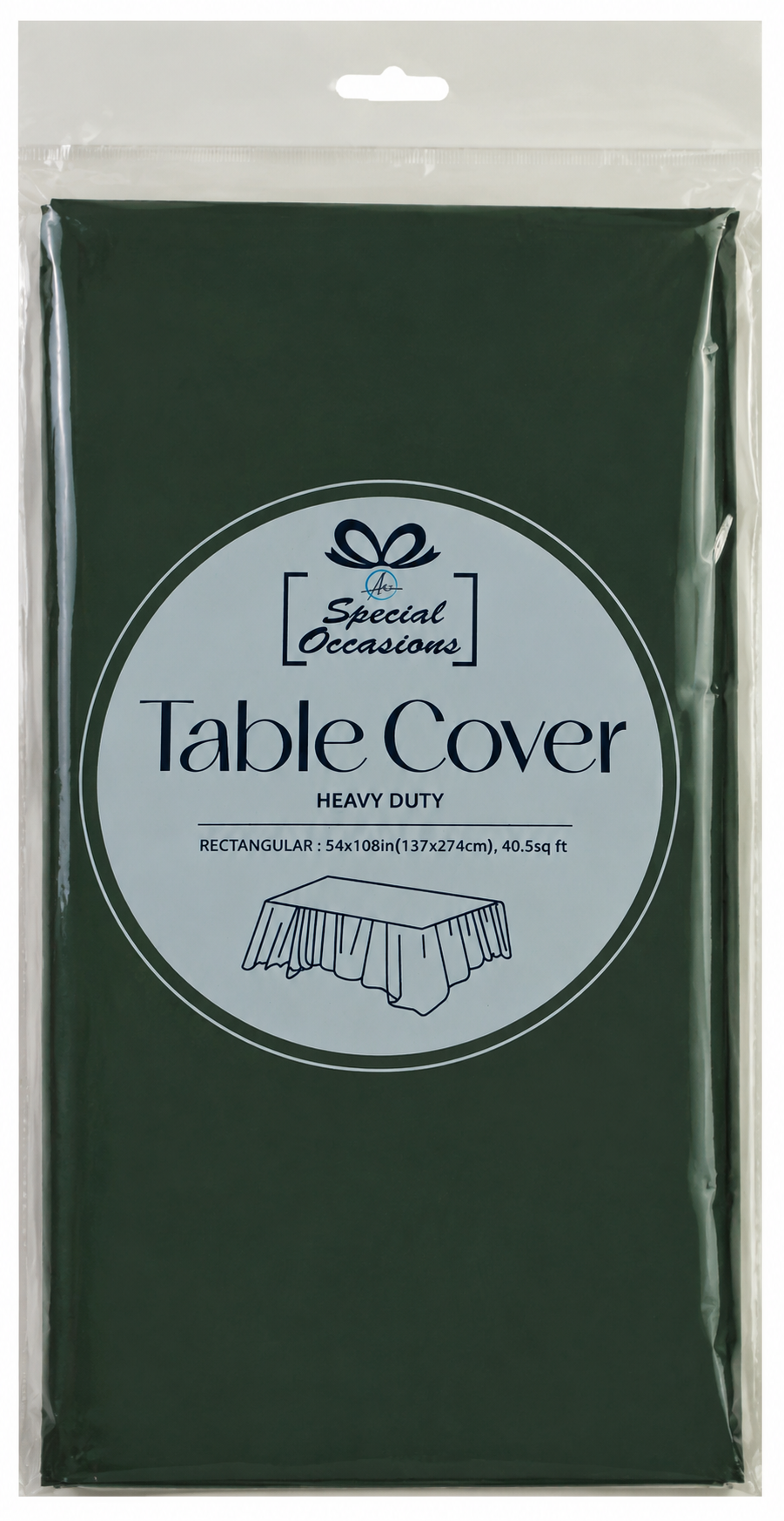 Angels Craft - Disposable Plastic Rectangle Tablecloth, 54 x 108 in: Blue