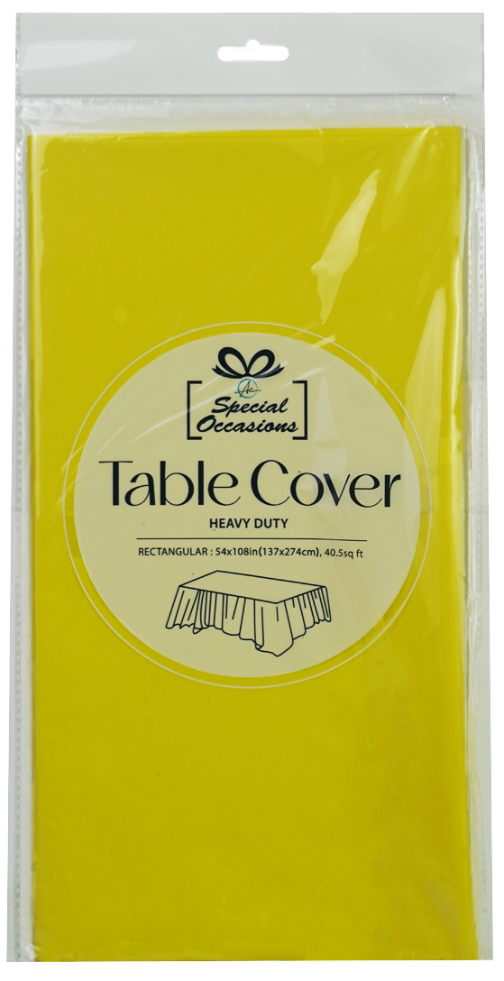 Angels Craft - Disposable Plastic Rectangle Tablecloth, 54 x 108 in: White