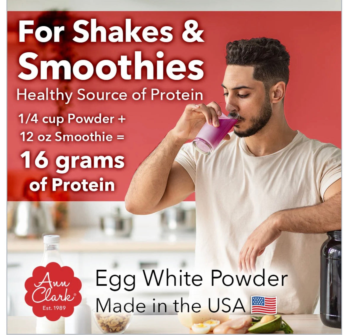 All Natural 100% Egg White Powder 8 oz