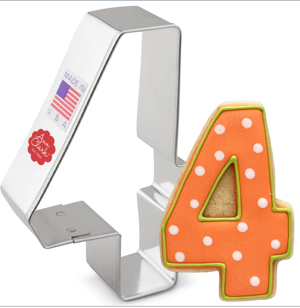 Number 4 Cookie Cutter