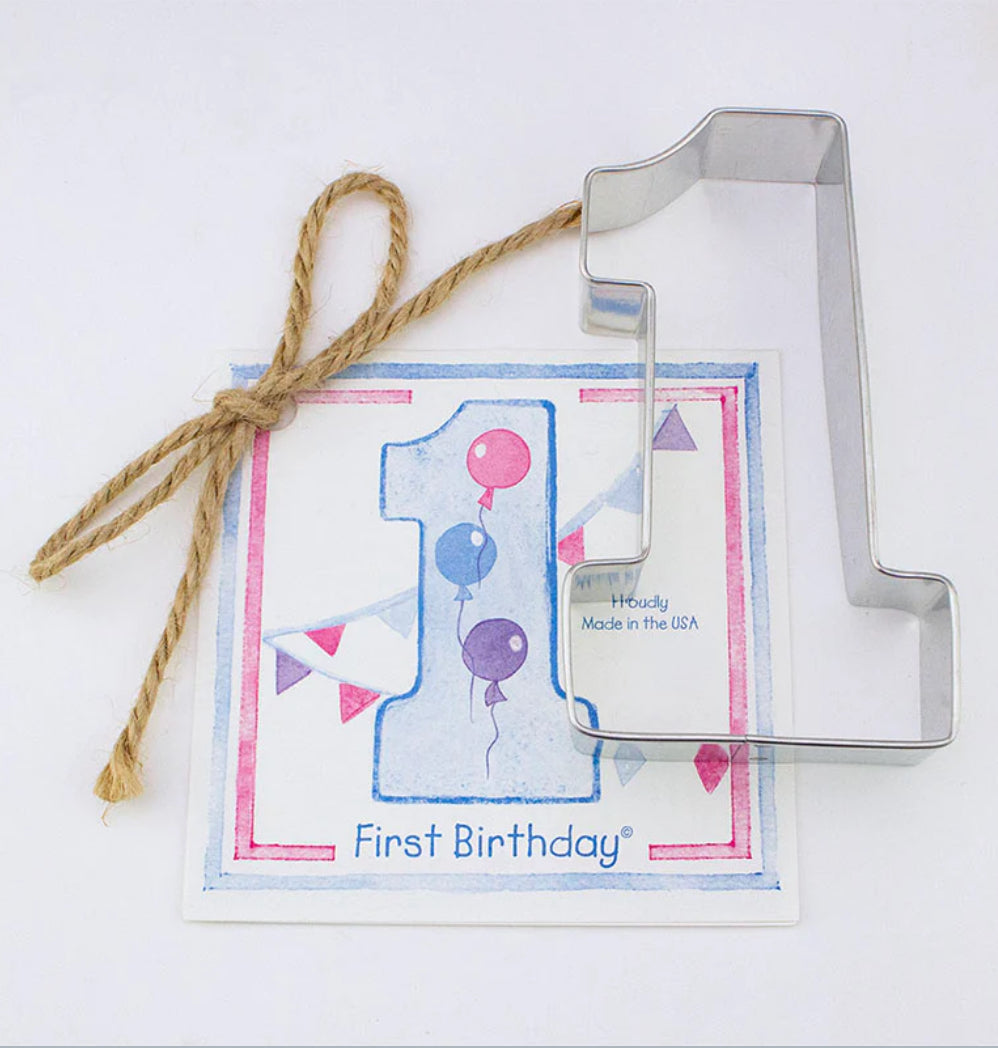 Number 1 Cookie Cutter with Recipe