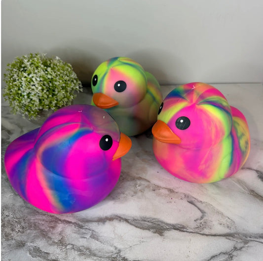 Squishy Toy - Rubber Duck, Jumbo Tie Dye
