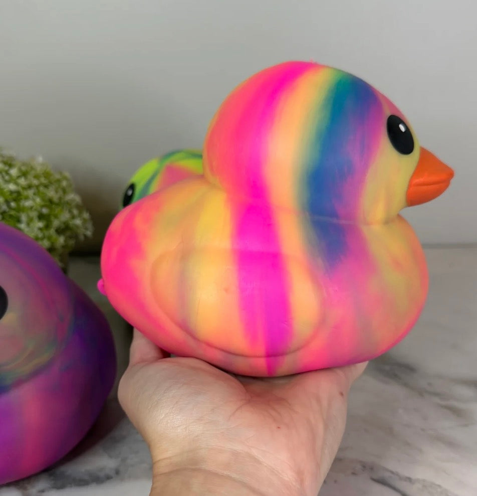 Squishy Toy - Rubber Duck, Jumbo Tie Dye