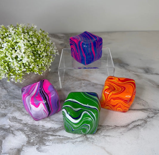 Squishy Toy - Marble Cube