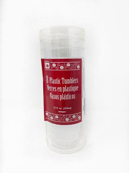 8 Plastic Tumblers 12 0z