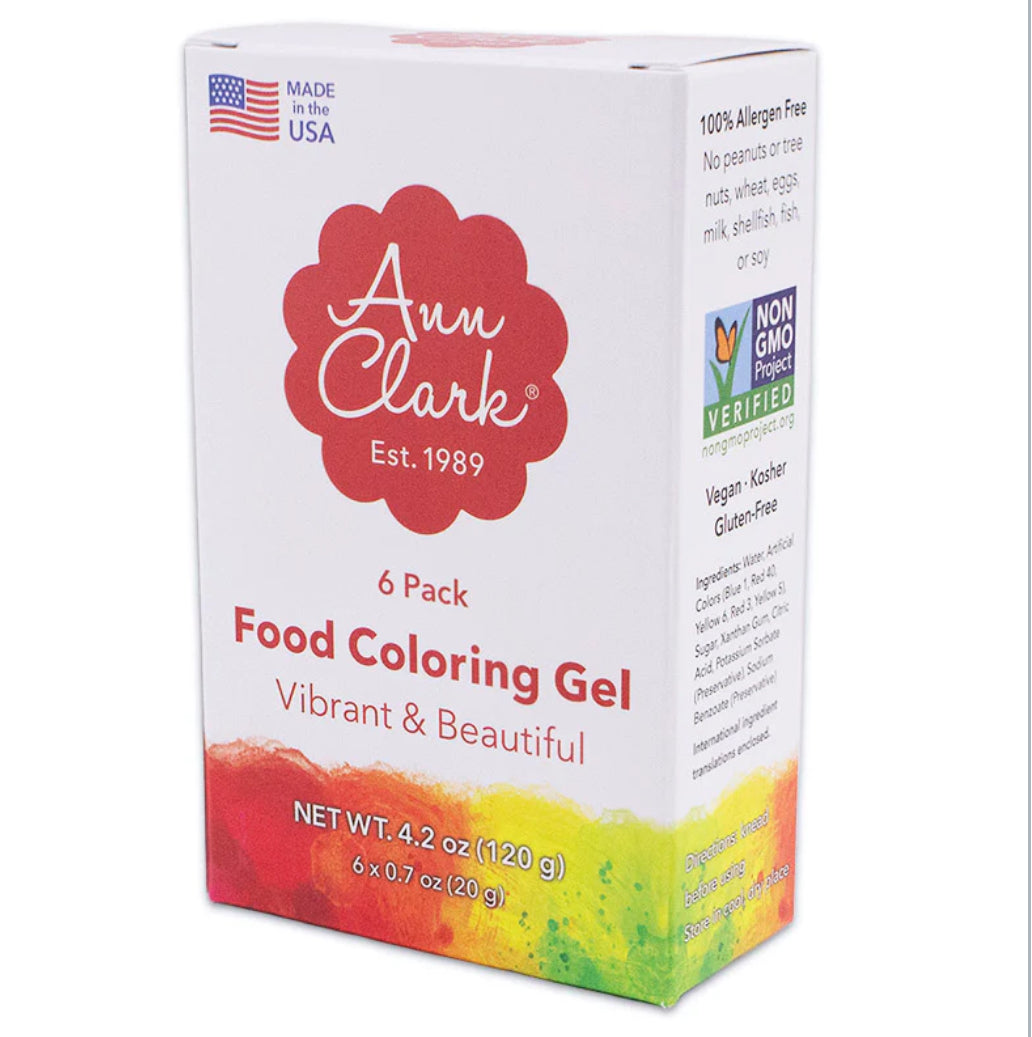 Ann Clark Food Coloring Gel 6-pack