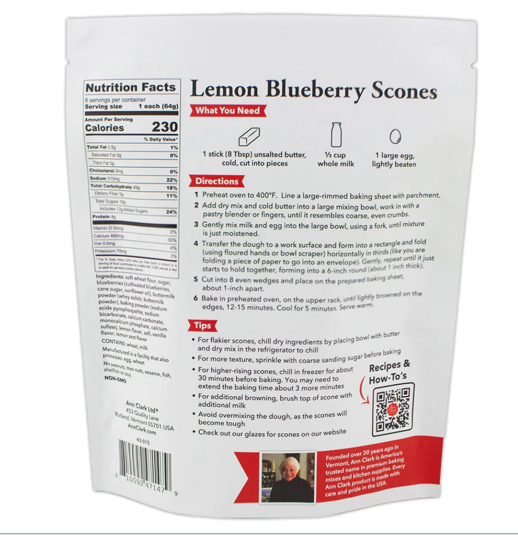 Ann Clark Traditional Scone Mix Lemon Blueberry