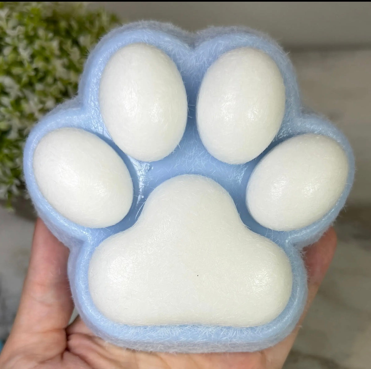 Squishy Toy - Giant Paw Taba -Blue/White or Yellow/White