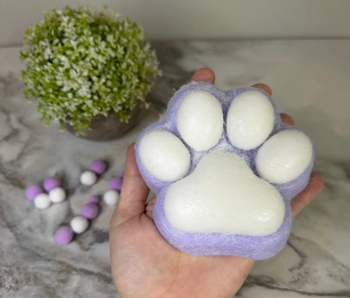 Squishy Toy - Giant Paw Taba -Blue/White or Yellow/White