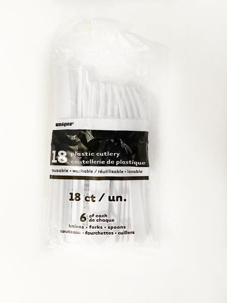 Plastic Cutlery White