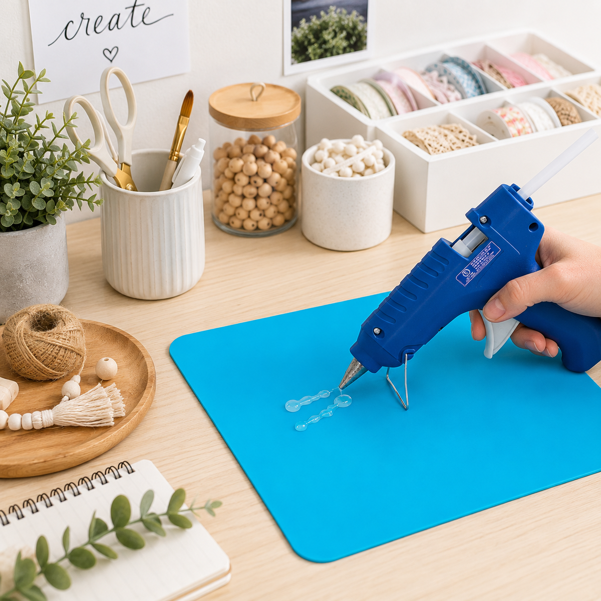 Angels Craft - Non-Stick Silicone Glue Gun Mat, 8 x 8 in
