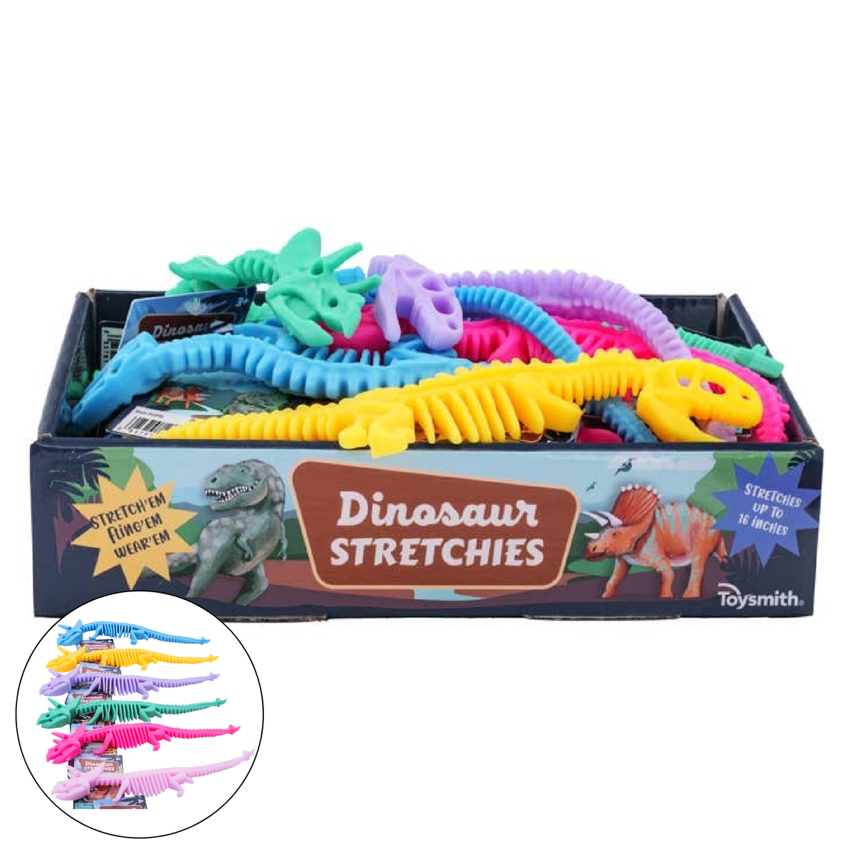 Toysmith - Toysmith Dinosaur Stretchies
